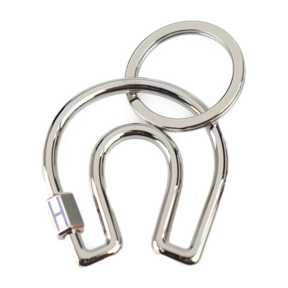 Hermes | Accessories | Hermes Feuille A Cheval Keychain Metal Silver ...